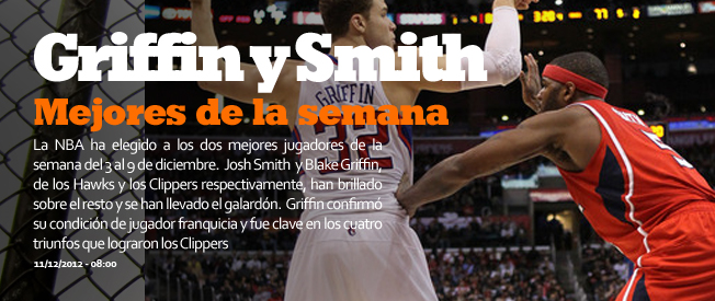 Blake Griffin y Josh Smith los mejores jugadores de la semana