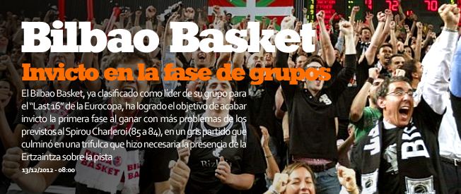 El Bilbao Basket gana y acaba invicto la fase de grupos