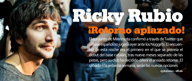 Los Wolves retrasan la reaparición de Ricky Rubio
