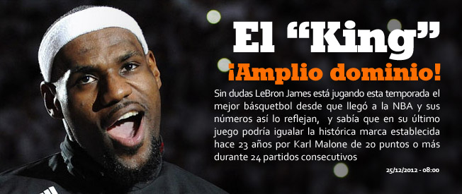 Amplio dominio del “King”