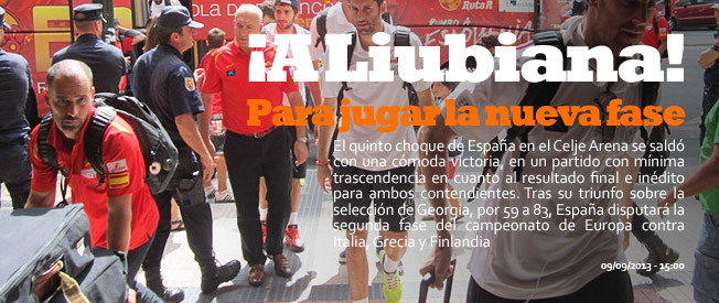 La selección española viaja mañana a Liubiana para jugar la segunda fase